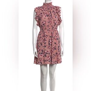 Kate Spade Pink Floral Ruffle Mini Dress